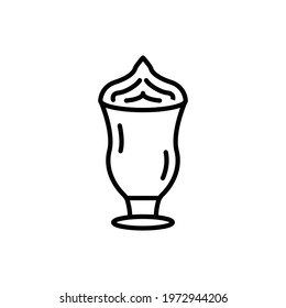 icecream icon line style vector for your web, mobile app logo UI design