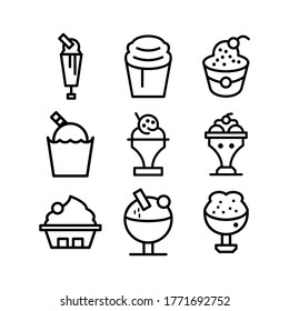 icecream icon or logo isolated sign symbol vector illustration - Collection of high quality black style vector icons
