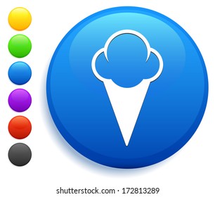 Icono de Icecream en la colección de botones redondeados