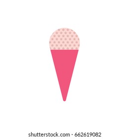 Ice-cream Icon in Scandinavian Style for print, fabric and creative design. Vector illustration