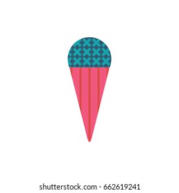 Ice-cream Icon in Scandinavian Style for print, fabric and creative design. Vector illustration