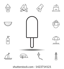 ice-cream icon. Simple thin line, outline vector element of summer icons set for UI and UX, website or mobile application
