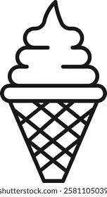 ice-cream icon. vanilla ice-cream icon vector