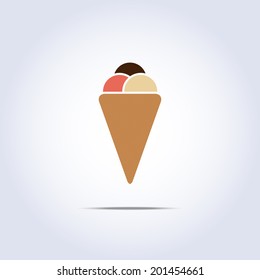 Ice-cream icon in vector