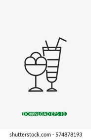 Ice-cream icon, Vector