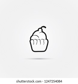 Ice-cream icon. vector ice-cream illustration