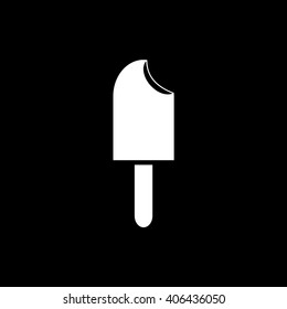 Ice-cream icon vector illustration. Black background