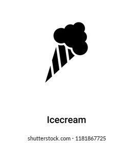 Icecream icon vector isolated on white background, logo concept of Icecream sign on transparent background, filled black symbol