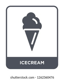 icecream icon vector on white background, icecream trendy filled icons from Travel collection, icecream simple element illustration