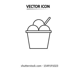 Icecream icon vector symbol cold