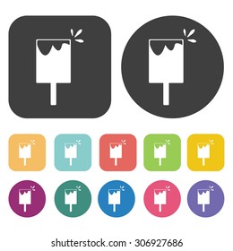 Ice-cream icons set. Vector Illustration eps10
