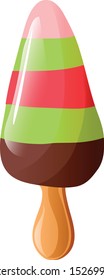 Icecream isolated on white background. illustration vector