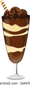 Icecream isolated on white background. illustration vector