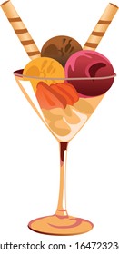 Icecream isolated on white background. illustration vector