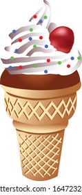 Icecream isolated on white background. illustration vector