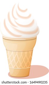 Eis einzeln auf weißem Hintergrund. Vektorillustration
