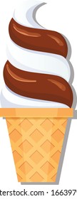 Icecream isolated on white background. illustration vector