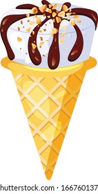 Eis einzeln auf weißem Hintergrund. Vektorillustration