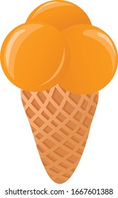Icecream isolated on white background. illustration vector