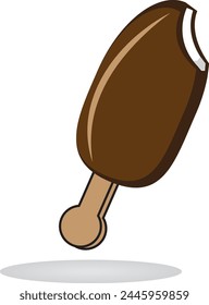 Helado aislado sobre fondo blanco. ilustración Vector