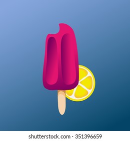 Ice-cream with lemon