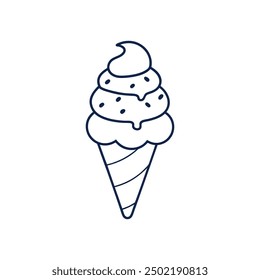 Ice-Cream line art vector Illustration 