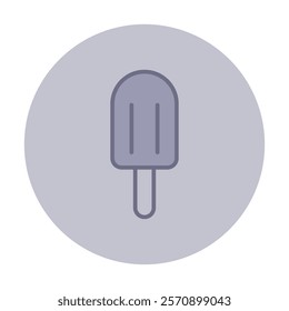 Ice-cream line icon. Popsicle, icecream on stick outline sign. Food, dessert, cafe concept. Vector illustration, symbol element for web design and apps