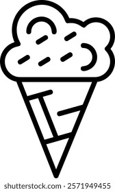 Icecream Line Vector Icon Design