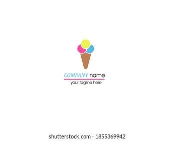 icecream logo illustration for business