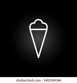 Ice-cream neon icon. Elements of summer set. Simple icon for websites, web design, mobile app, info graphics