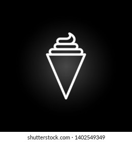 Ice-cream neon icon. Elements of summer set. Simple icon for websites, web design, mobile app, info graphics