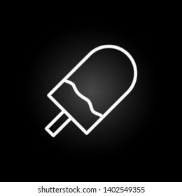 Ice-cream neon icon. Elements of summer set. Simple icon for websites, web design, mobile app, info graphics