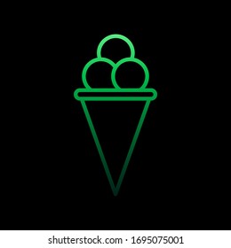 Ice-cream nolan icon. Simple thin line, outline vector of Summer icons for ui and ux, website or mobile application