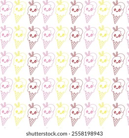 Ice-cream pattern design with background