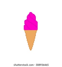 Ice-cream pixel art style