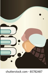 Ice-cream retro background