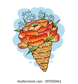 Ice-cream rose