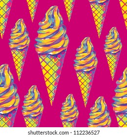 ice-cream seamless pattern