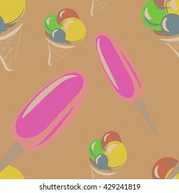 Icecream Seamless Pattern