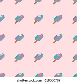 Ice-cream seamless pattern.