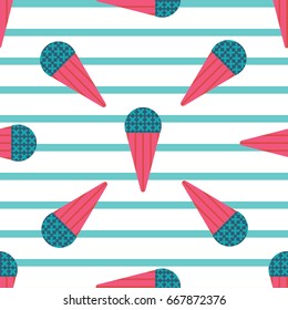 Ice-cream Seamless Pattern in Scandinavian Style for print, fabric and creative design. Vector illustration