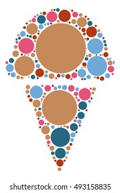 icecream shape vector design by color point