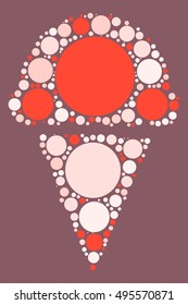 icecream shape vector design by color point