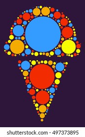 icecream shape vector design by color point