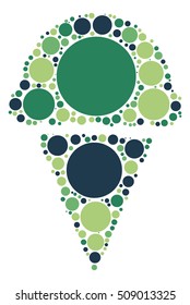 icecream shape vector design by color point