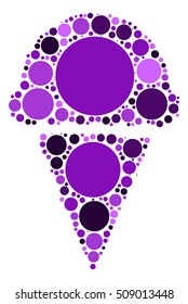 icecream shape vector design by color point