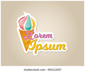 Ice-cream Shop Vector Logo