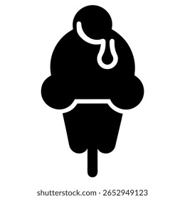 icecream silhouette vector icon icecream