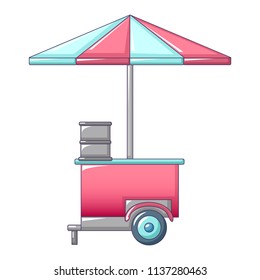 Icecream street shop icon. Cartoon of icecream street shop vector icon for web design isolated on white background