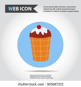 Ice-cream, sweets, vector, flat.